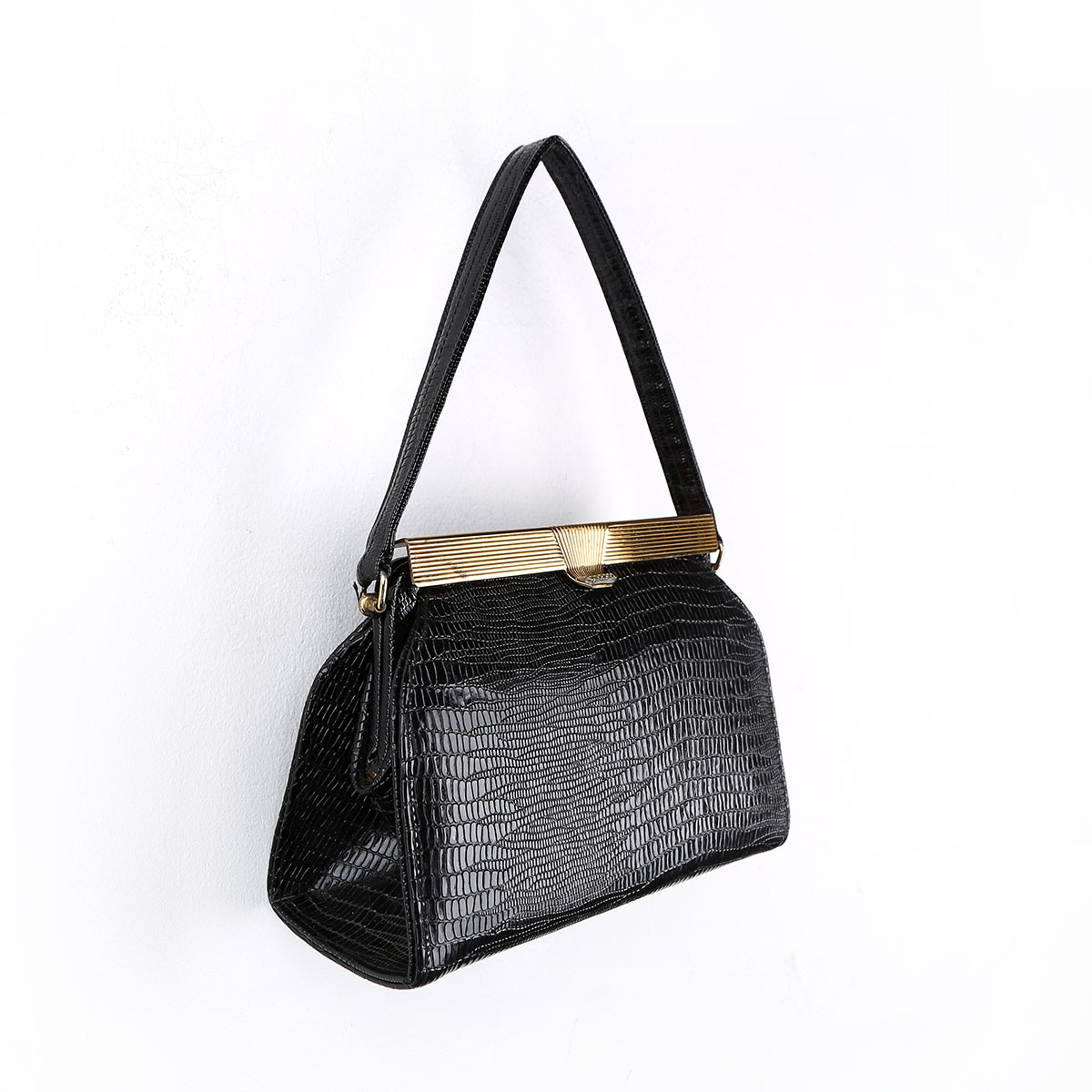 [vintage] Black Leather Handbag